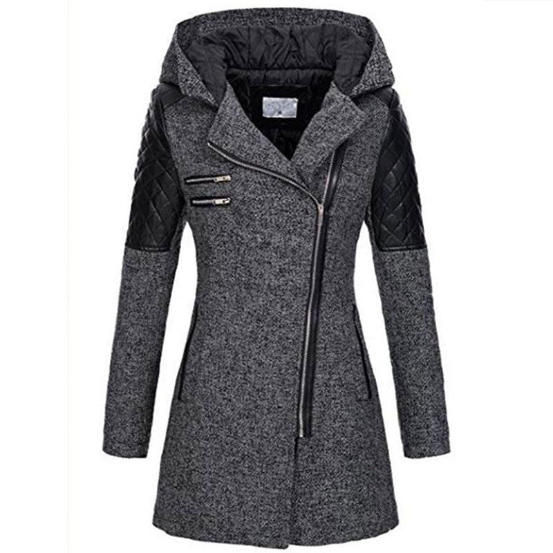 Eulalie | Manteau Mi-Long à Zip Asymétrique