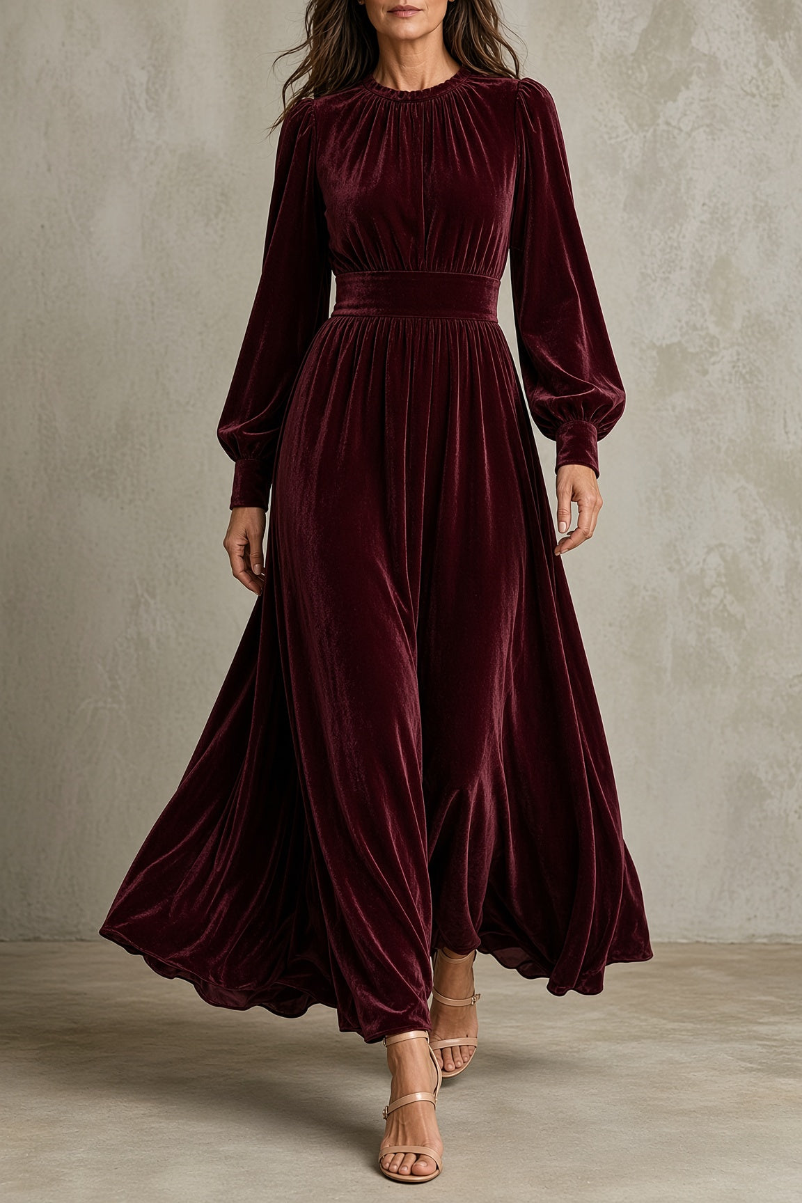 ÉLÉONORE | Robe longue en velours
