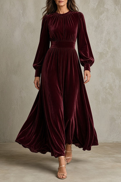 ÉLÉONORE | Robe longue en velours