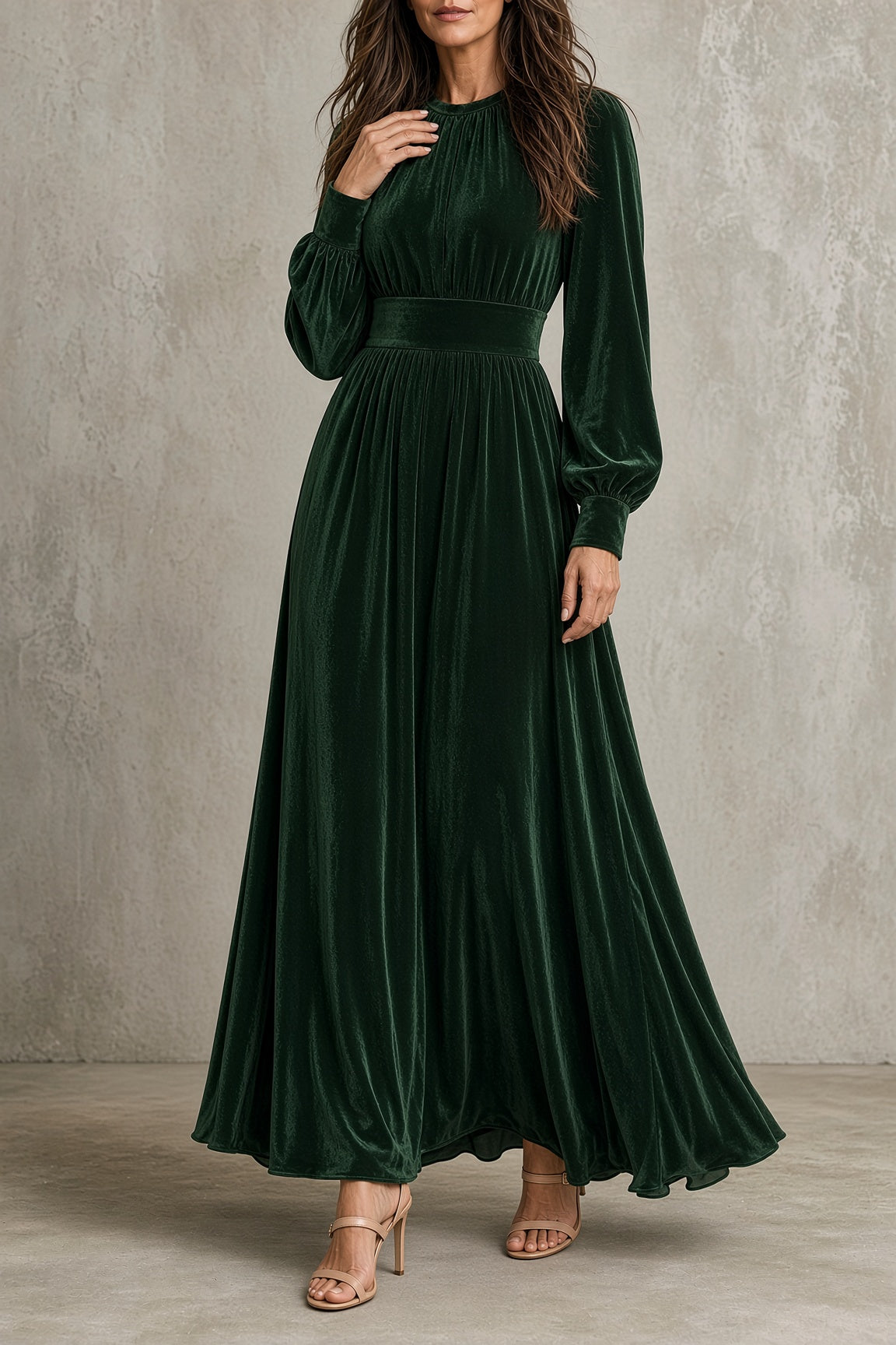 ÉLÉONORE | Robe longue en velours