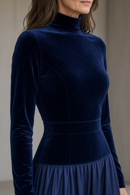 VIVIANE | Robe longue en velours