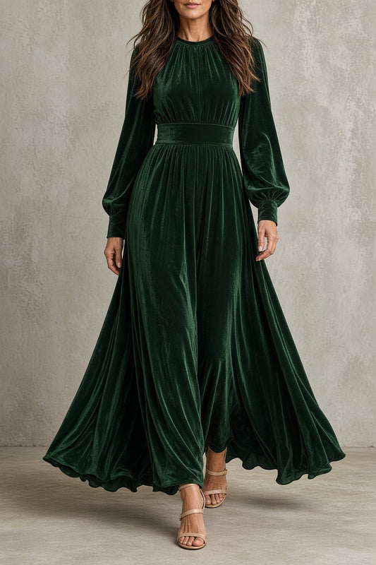 ÉLÉONORE | Robe longue en velours