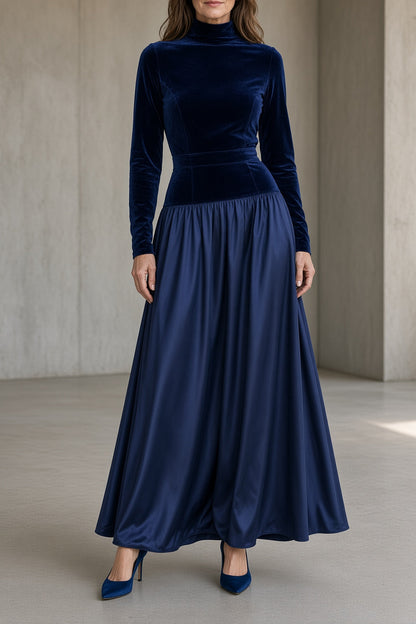 VIVIANE | Robe longue en velours