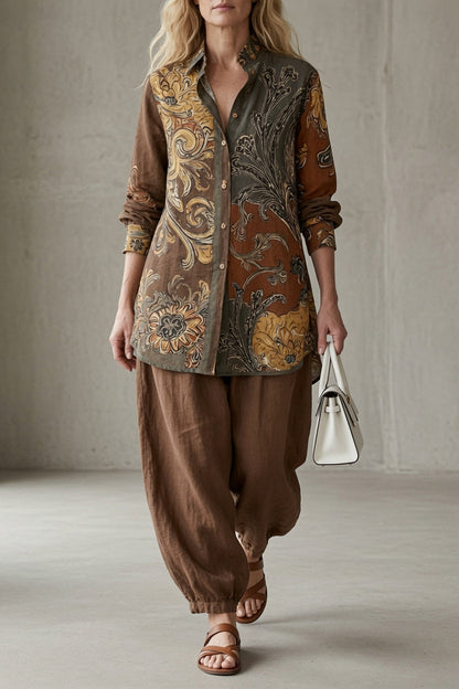 AURORE | Ensemble vintage imprimé