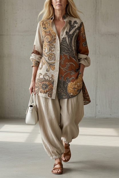 AURORE | Ensemble vintage imprimé
