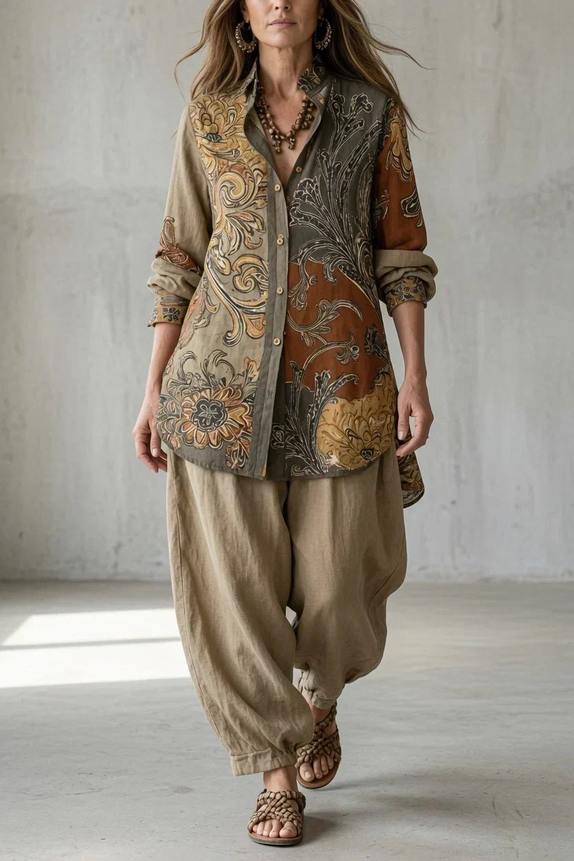 AURORE | Ensemble vintage imprimé