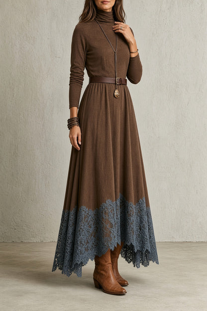 SABINE | Robe vintage à col montant