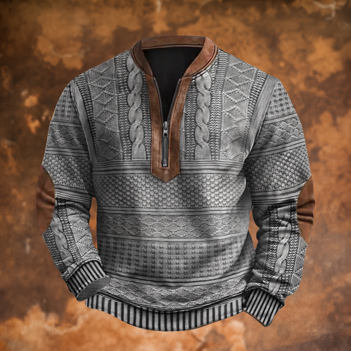 Dimitri | Pull Demi-Zip Rétro porté