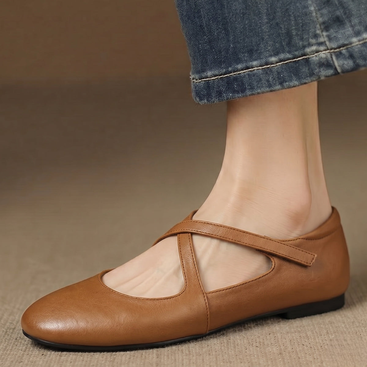 Zeor | Babies en Cuir à Brides Croisées