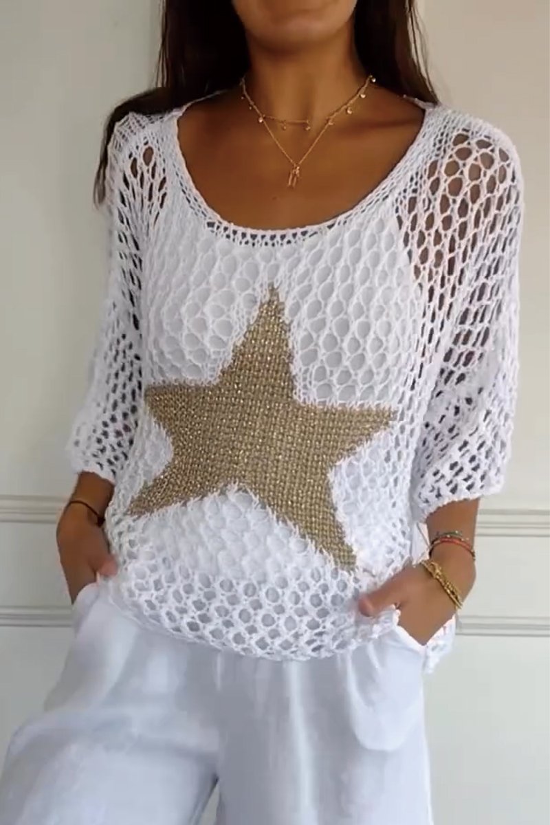 Larissa | Pull Ajouré à Étoile