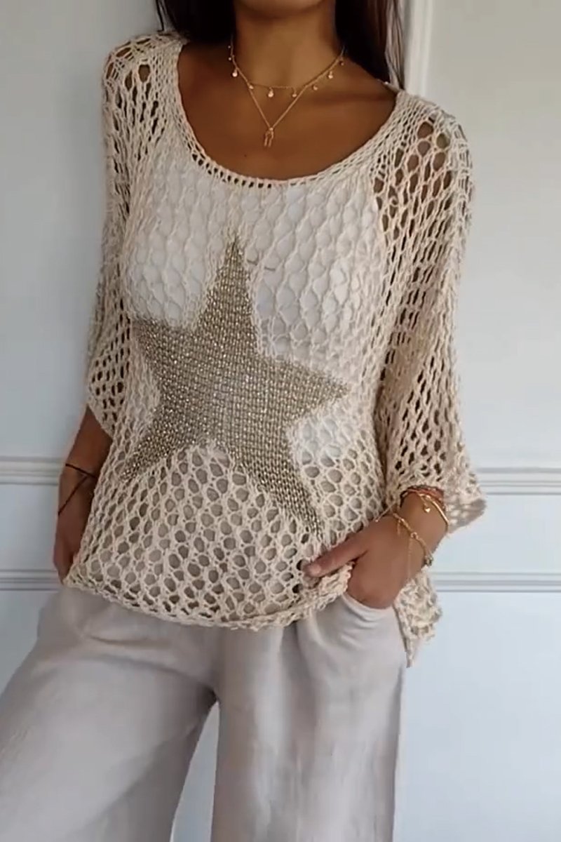 Larissa | Pull Ajouré à Étoile