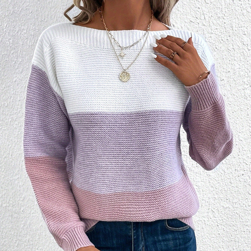 Mariette | Pull Bicolore à Manches Longues