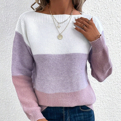 Mariette | Pull Bicolore à Manches Longues