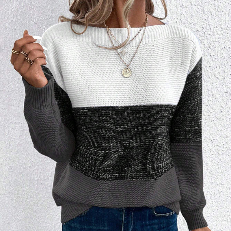 Mariette | Pull Bicolore à Manches Longues