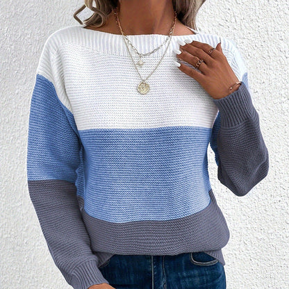 Mariette | Pull Bicolore à Manches Longues