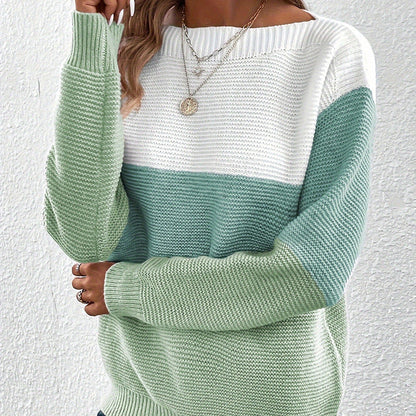 Mariette | Pull Bicolore à Manches Longues