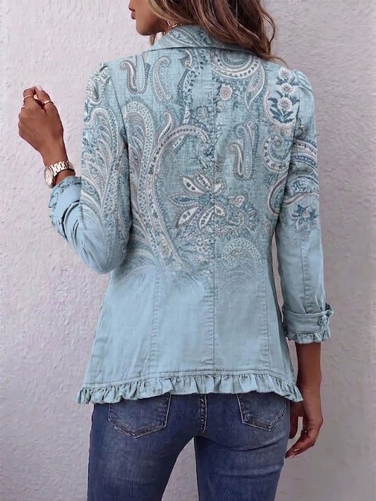 GENEVIÈVE | Veste en cachemire vintage à volants