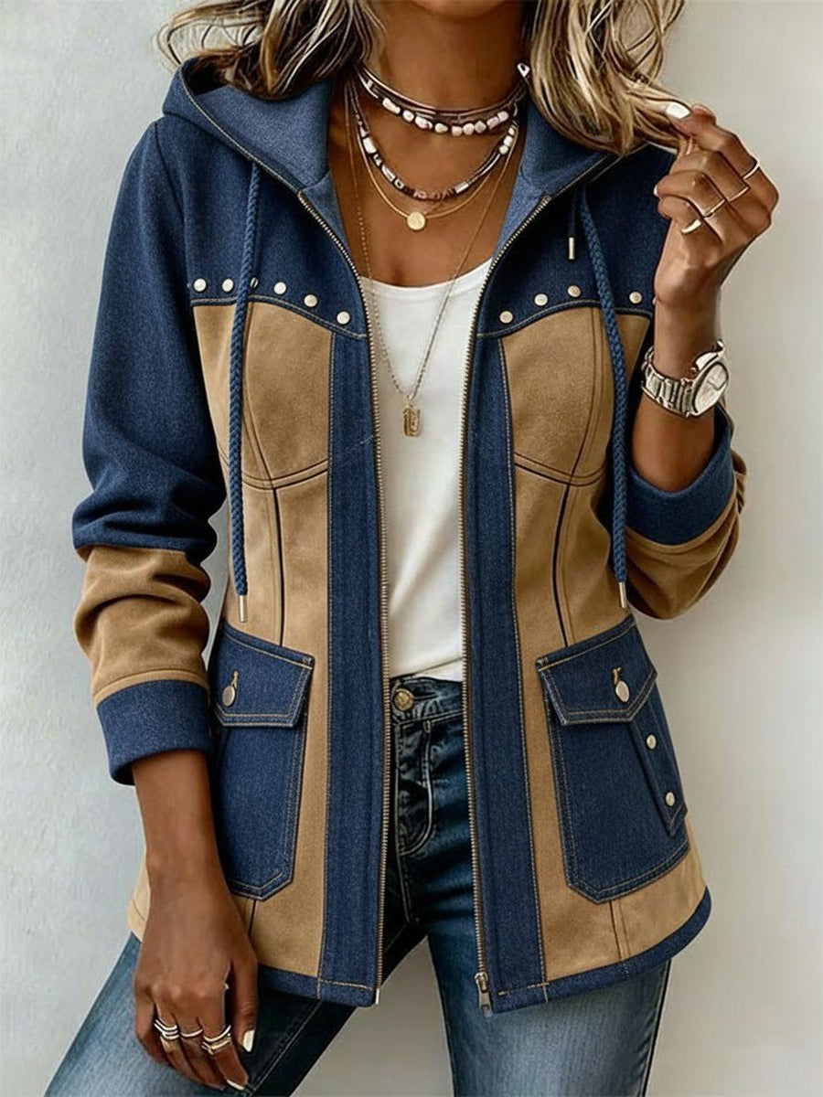 Véronique Bleu Marine / Beige