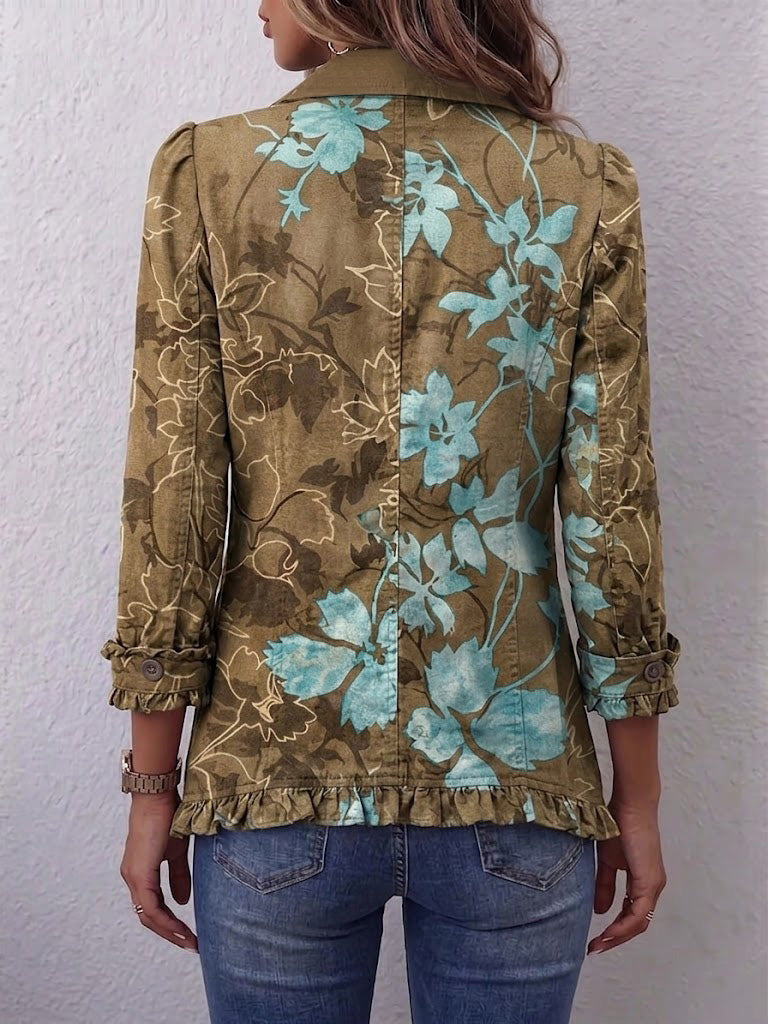 COLETTE | Veste florale dégradée à volants
