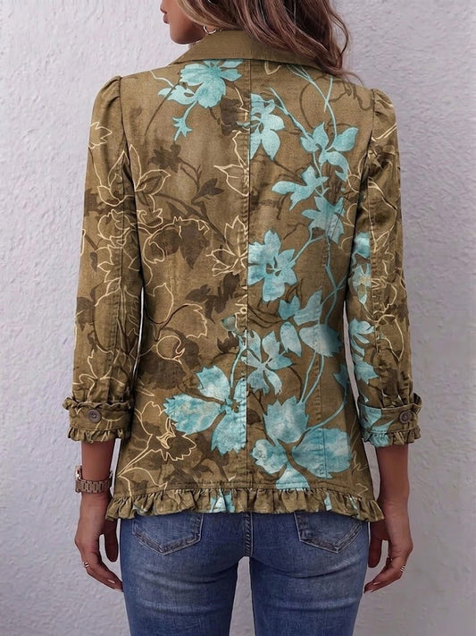 COLETTE | Veste florale dégradée à volants