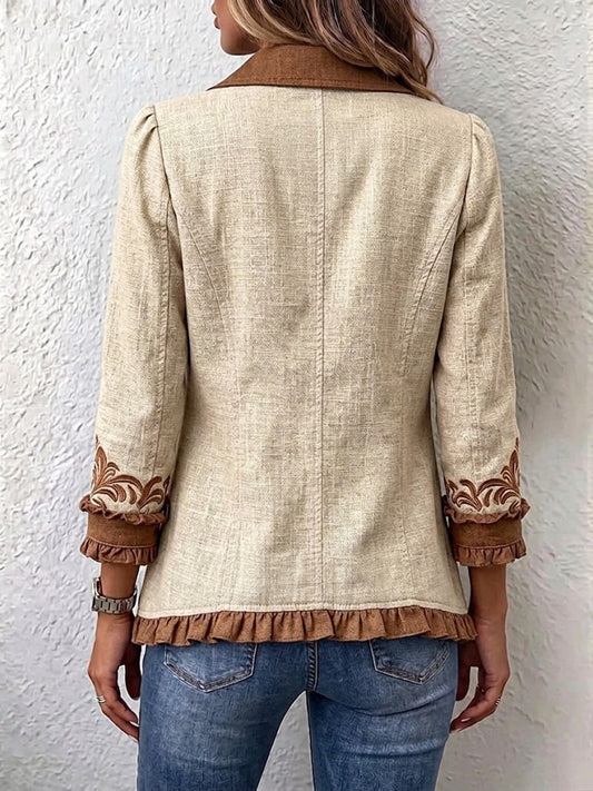 MONIQUE | Veste florale brodée à volants