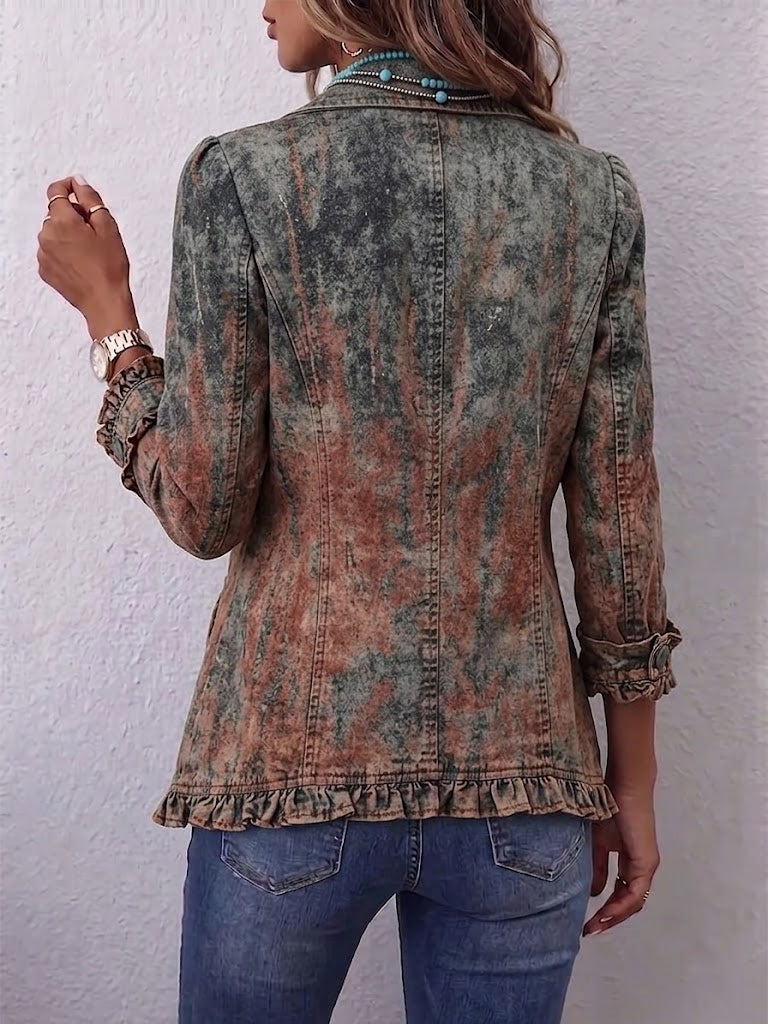 SYLVIE | Veste texturée dégradée à volants