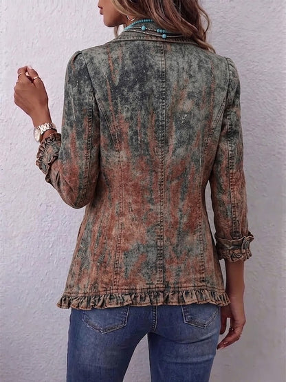 SYLVIE | Veste texturée dégradée à volants