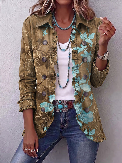 COLETTE | Veste florale dégradée à volants