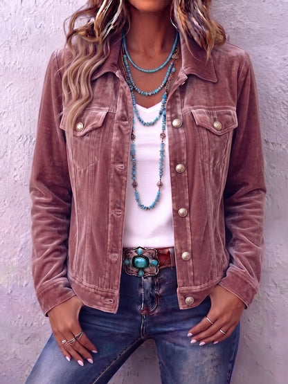 SIMONE | Veste bohème en velours d’inspiration vintage