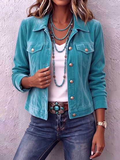 SIMONE | Veste bohème en velours d’inspiration vintage