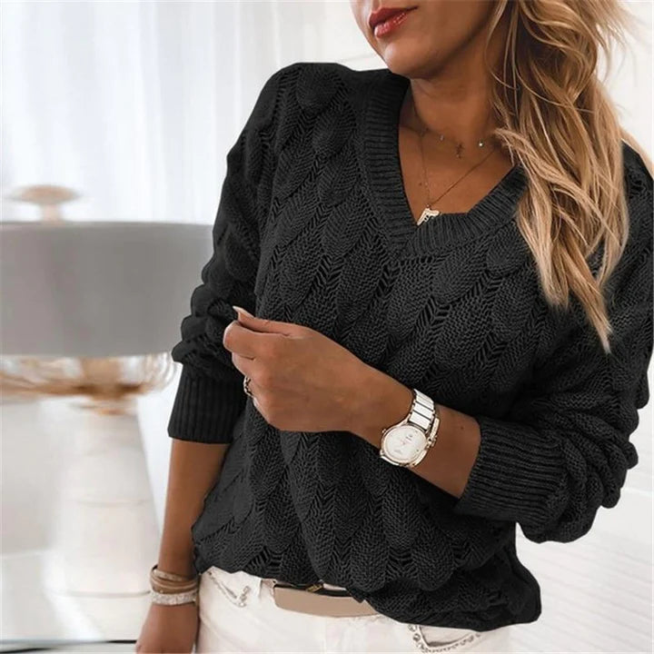 Noémie | Pull Ajouré Col V