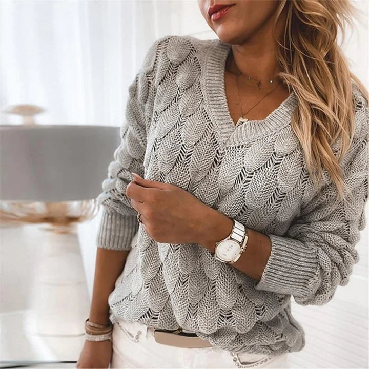 Noémie | Pull Ajouré Col V
