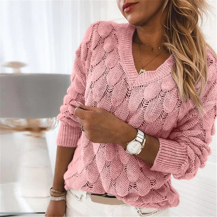 Noémie | Pull Ajouré Col V