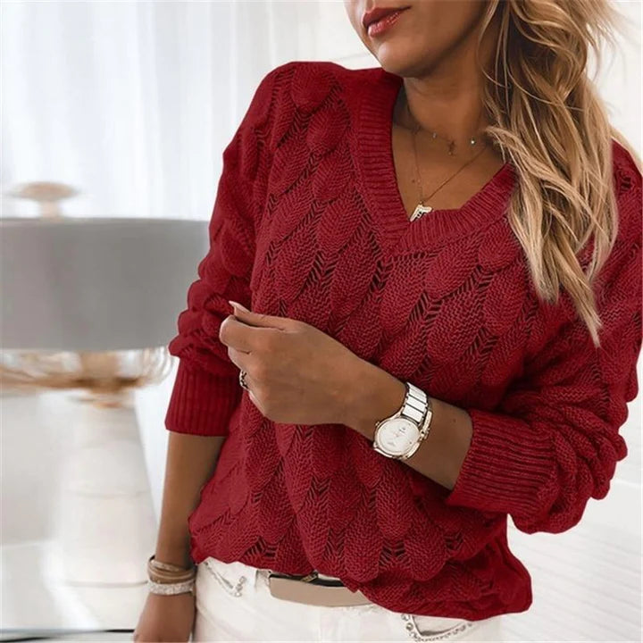 Noémie | Pull Ajouré Col V