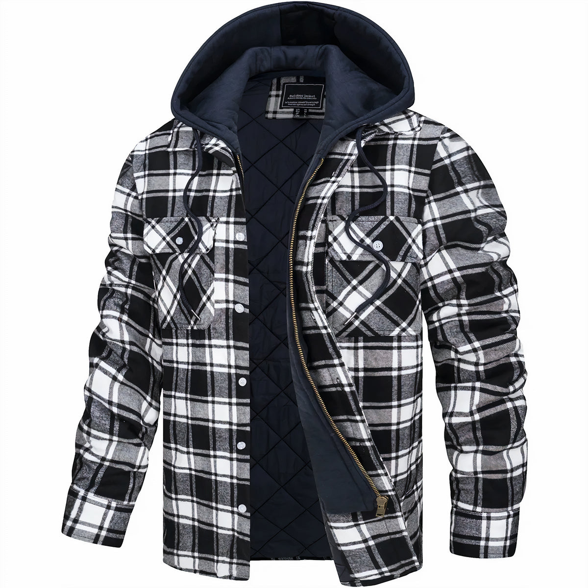 Kevin | Veste à Carreaux Zippée