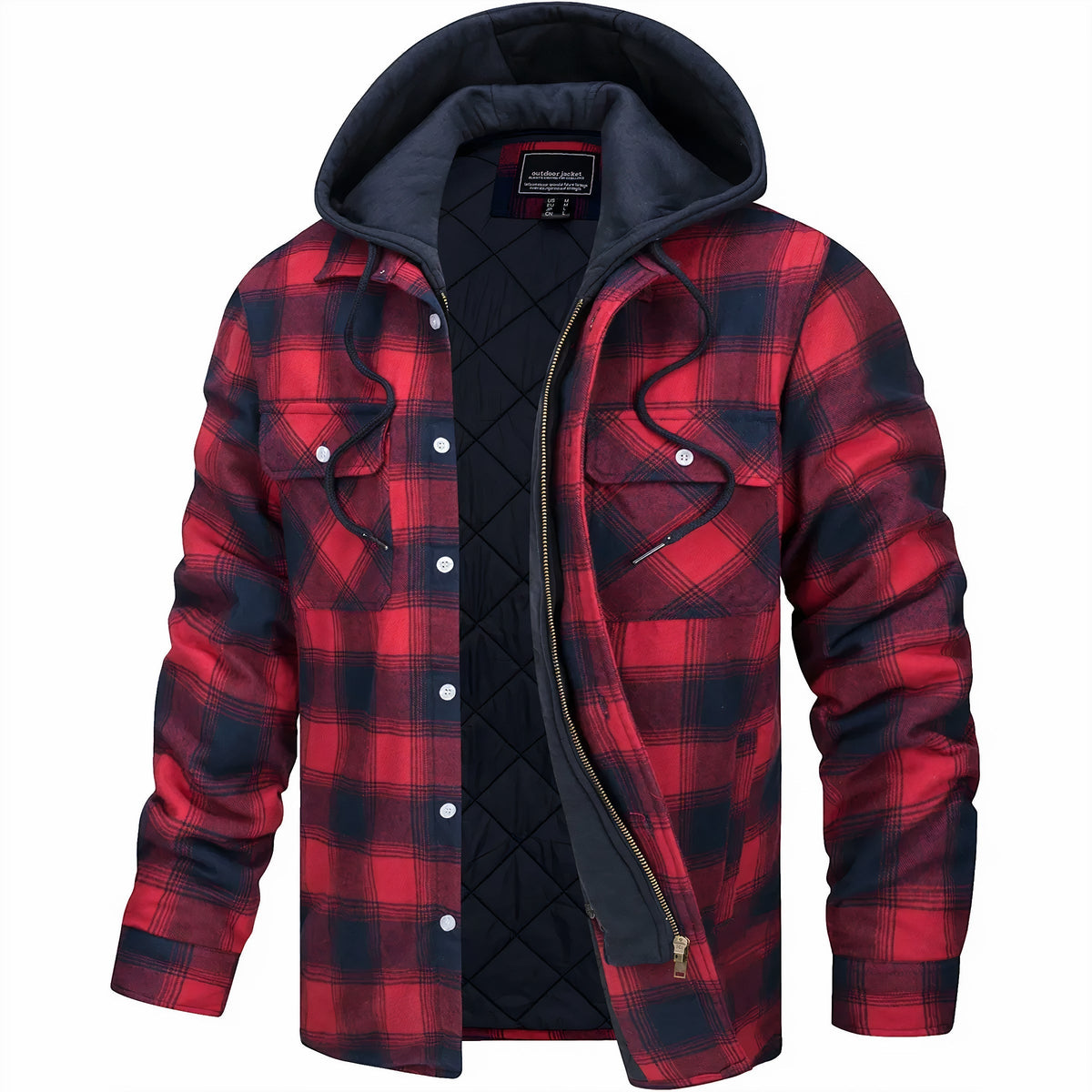 Kevin | Veste à Carreaux Zippée