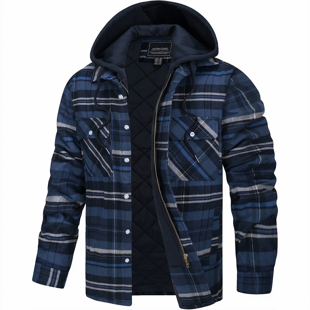 Kevin | Veste à Carreaux Zippée