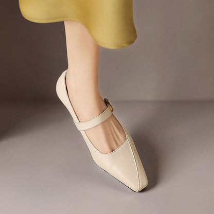 Zorae – Babies Mary Jane en Cuir à Boucle Dorée – vue 5