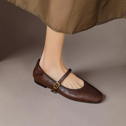 Wani – Mules Plates en Cuir Souple – vue 1