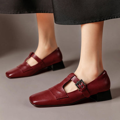 Veyra escarpins en cuir bordeaux