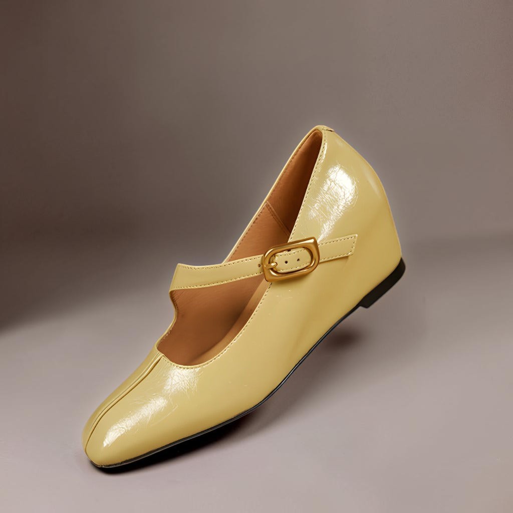 Viora | Mary Jane Compensées en Cuir