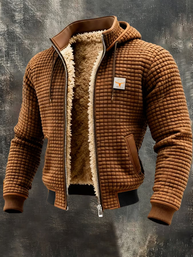 Veste Rétro à Capuche Zippée