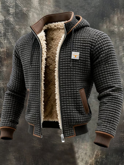 Veste Rétro à Capuche Zippée