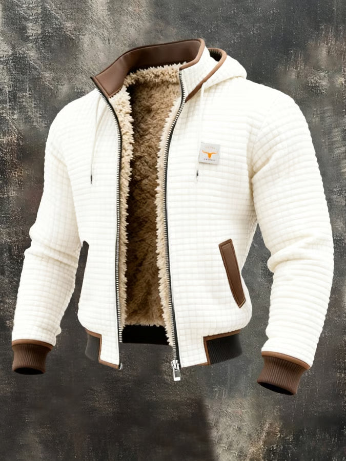 Veste Rétro à Capuche Zippée