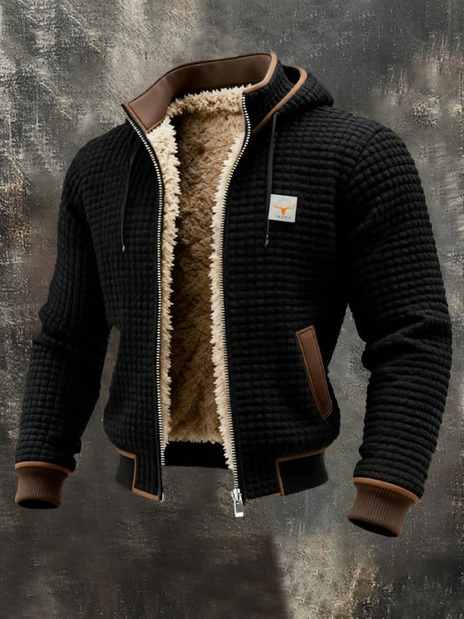 Veste Rétro à Capuche Zippée