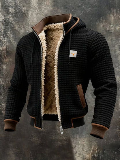 Veste Rétro à Capuche Zippée
