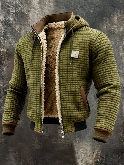 Veste Rétro à Capuche Zippée