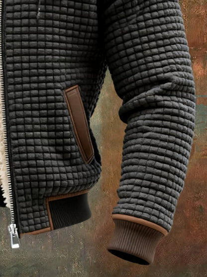 Veste Rétro à Capuche Zippée