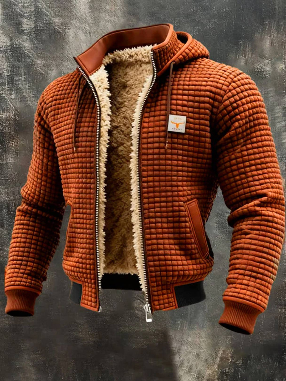 Veste Rétro à Capuche Zippée
